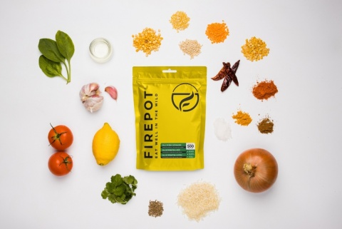 Dal z ryżem i szpinakiem Firepot REG, 535g/500 kcal