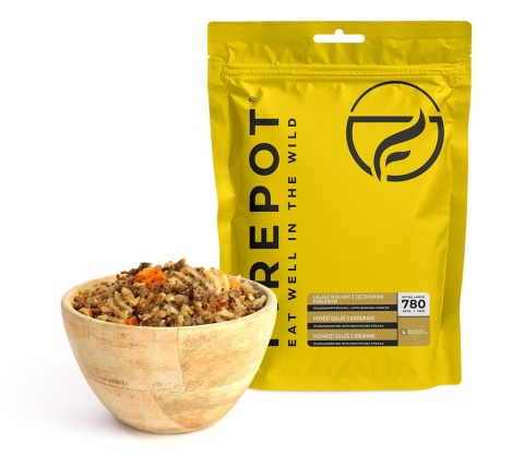 Gulasz wołowy z jęczmieniem perłowym Firepot XL, 585g/780 kcal