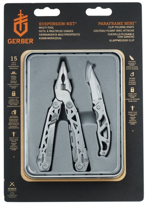 Zestaw Gerber Multitool Suspension NXT + Nóż Mini Paraframe Gift Box EDC Zestaw Gerber Multitool Suspension NXT + Nóż Mini Paraframe Gift Box EDC