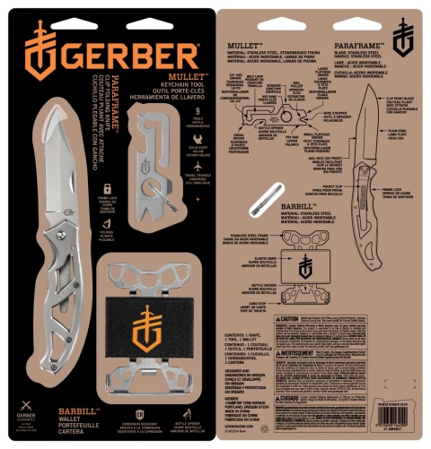 Zestaw Gerber Noż Paraframe I + Brelok Mullet + Portfel BARBILL EDC Zestaw Gerber Noż Paraframe I + Brelok Mullet + Portfel BARBILL EDC