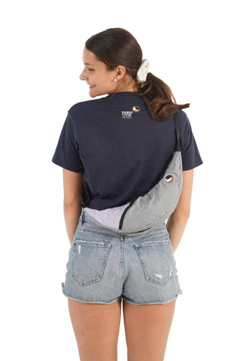 Upcycled Sling Bag Light Grey / Light Purple Upcycled Sling Bag Light Grey / Light Purple