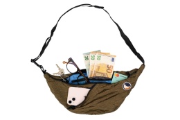 Upcycled Sling Bag Olive Brown