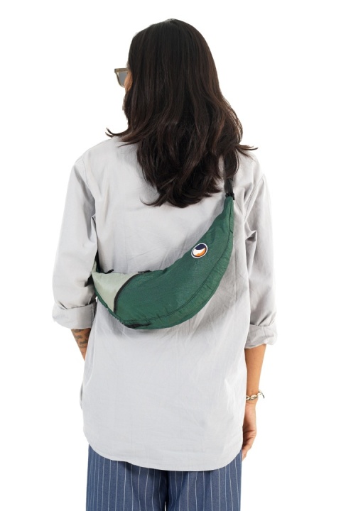 Upcycled Sling Bag R Dark Green / Jade Green ♻ Upcycled Sling Bag R Dark Green / Jade Green ♻