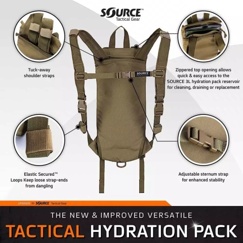 Zestaw hydracyjny Source Tactical 3L multicam Zestaw hydracyjny Source Tactical 3L multicam